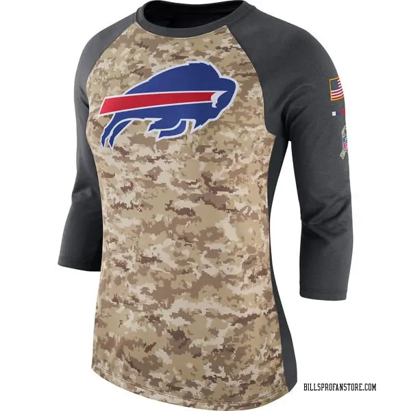 Womens Nike NFL Buffalo Bills Salute To Service Raglan Shirt AT5943-297 NWT