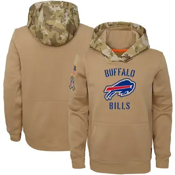 Buffalo Bills #23 Micah Hyde Olive Pullover Hoodie 2018 Salute To